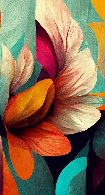 Estores de rolo interiores blackout Flores em abstração