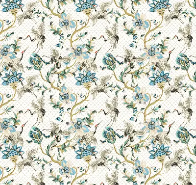 Estores de rolo interiores blackout para janela Flores e pássaros
