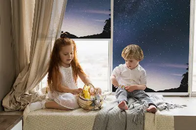 Estores de rolo blackout para janela Céu estrelado