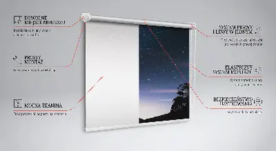 Estores de rolo blackout para janela Céu estrelado