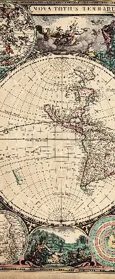 Estores de rolo interiores blackout Mapa-múndi