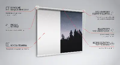 Estores de rolo blackout para porta de varanda Céu estrelado