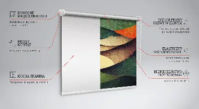 Estores de rolo interiores blackout para janela Colinas abstratas
