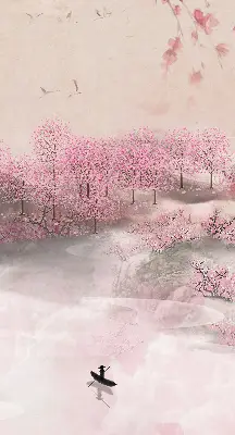Estores de rolo interiores blackout para janela Jardim das Cerejeiras em Flor