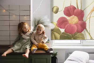 Estores de rolo interiores blackout para janela Flor