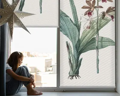 Estores de rolo blackout para porta de varanda Flor