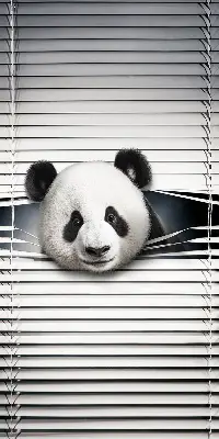 Estores de rolo interiores blackout para janela Panda