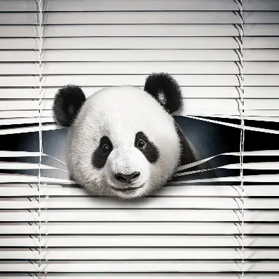 Estores de rolo interiores blackout para janela Panda
