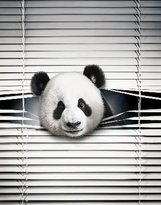 Estores de rolo interiores blackout para janela Panda