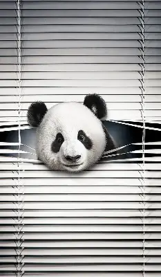 Estores de rolo interiores blackout para janela Panda