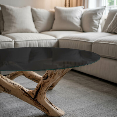 Tampo para mesa redondo Preto sólido elegante