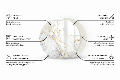 Tampo para mesa redondo Preto sólido elegante