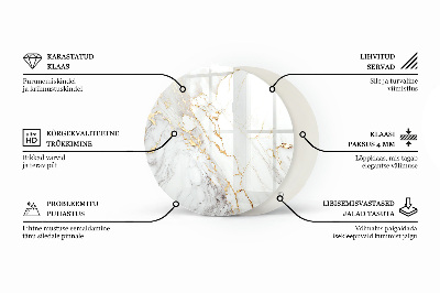 Tampo para mesa redondo Composição gráfica em mármore