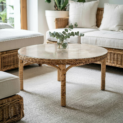 Tampo para mesa redondo Composição gráfica em mármore