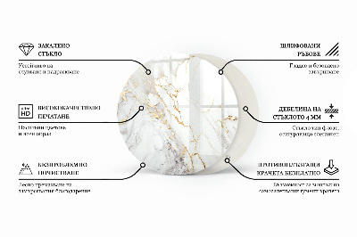 Tampo de mesa redondo Arranhões na superfície do concreto