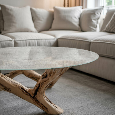 Tampo de mesa redondo Arranhões na superfície do concreto