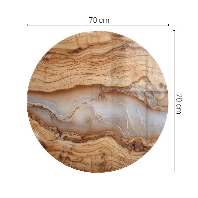 Tampo para mesa redondo Madeira em harmonia com resina