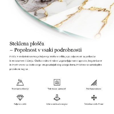 Tampo de mesa redondo Motivo de textura de pedra