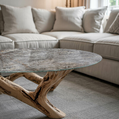 Tampo para mesa redondo Padrão de mármore elegante