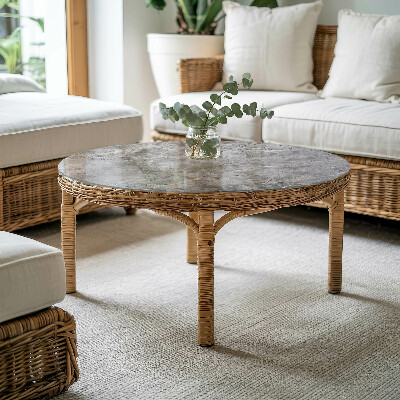 Tampo para mesa redondo Padrão de mármore elegante