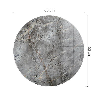 Tampo para mesa redondo Padrão de mármore elegante