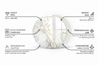 Tampo de mesa redondo Estrutura de madeira ecológica