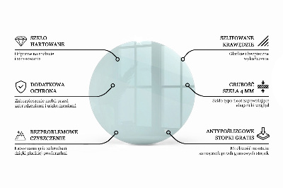 Tampo de mesa redondo transparente