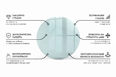 Tampo de mesa redondo transparente