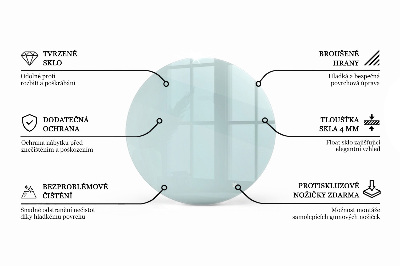 Tampo de mesa redondo transparente