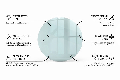 Tampo de mesa redondo transparente