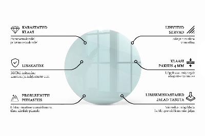 Tampo de mesa redondo transparente