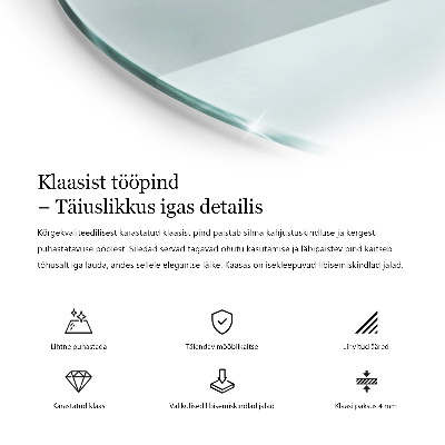 Tampo de mesa redondo transparente