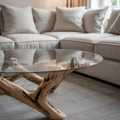 Tampo de mesa redondo transparente