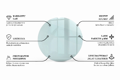 Tampo de mesa redondo transparente