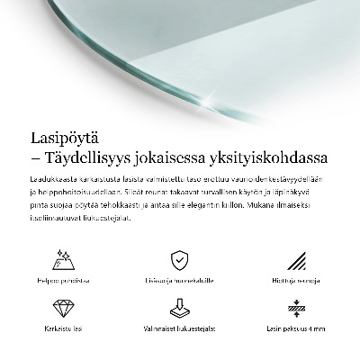 Tampo de mesa redondo transparente