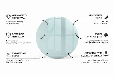 Tampo de mesa redondo transparente