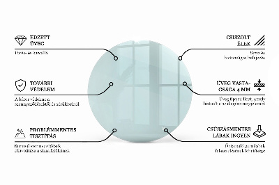 Tampo de mesa redondo transparente