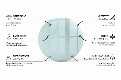 Tampo de mesa redondo transparente