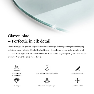 Tampo de mesa redondo transparente