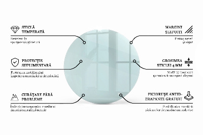 Tampo de mesa redondo transparente