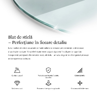 Tampo de mesa redondo transparente