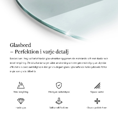 Tampo de mesa redondo transparente