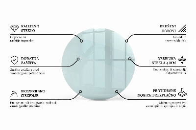 Tampo de mesa redondo transparente