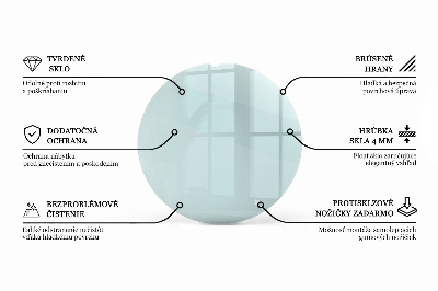 Tampo de mesa redondo transparente
