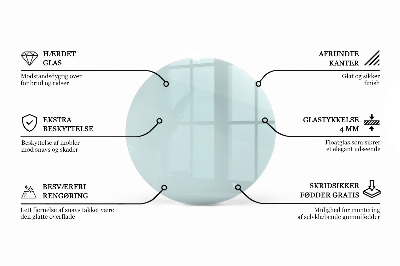 Tampo de mesa redondo transparente
