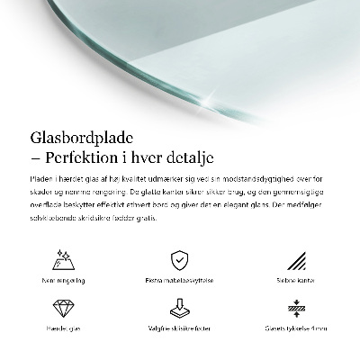 Tampo de mesa redondo transparente