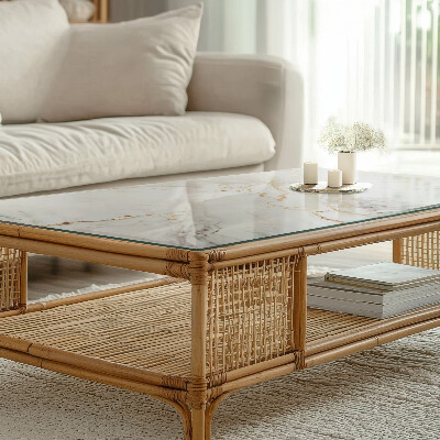 Tampo de mesa com impressão Veios sutis de mármore