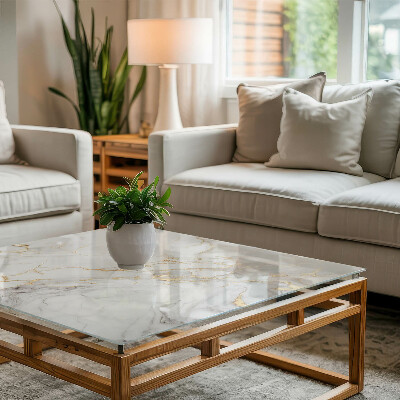 Tampo de mesa com impressão Veios sutis de mármore