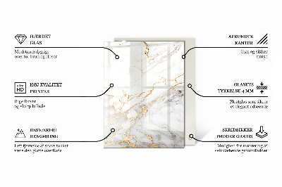 Tampo decorativo para mesa Mármore com veios delicados