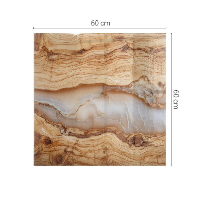 Tampo decorativo para mesa Madeira em harmonia com resina